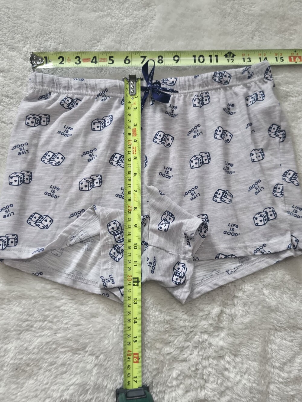 Life is Good Pink and Gray Dice and Hearts Loungewear Pajamas Set, Size M - Picture 4 of 7